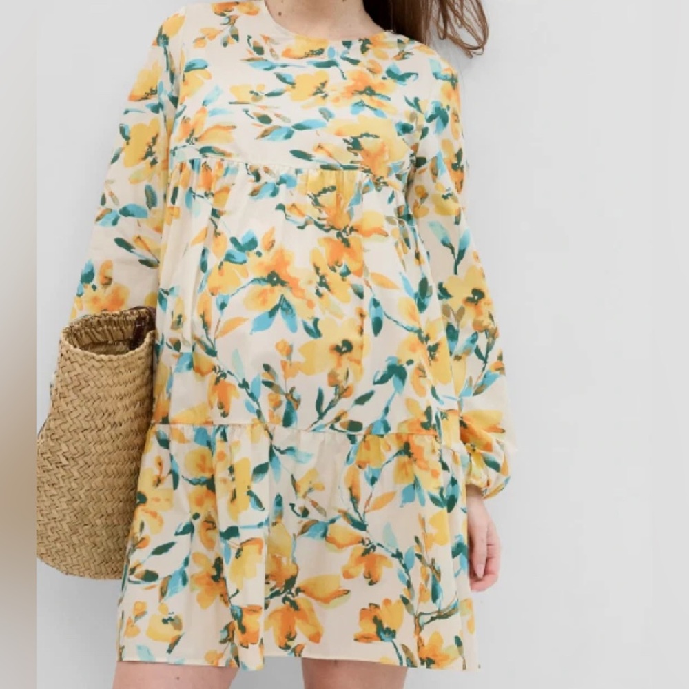 GAP Tiered Maternity Dress - Floral - Size Medium